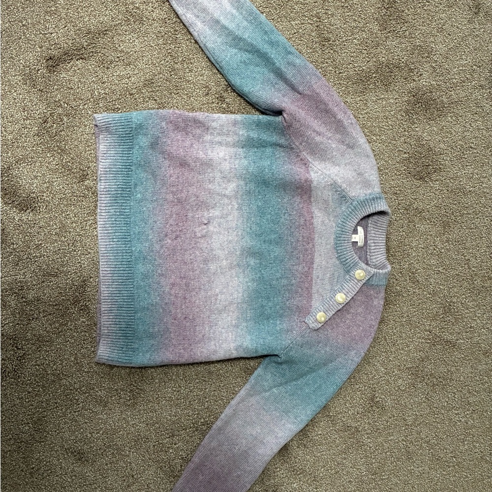 Women's Lauren Conrad Multicolor Sweater with Button Detail